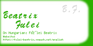 beatrix fulei business card